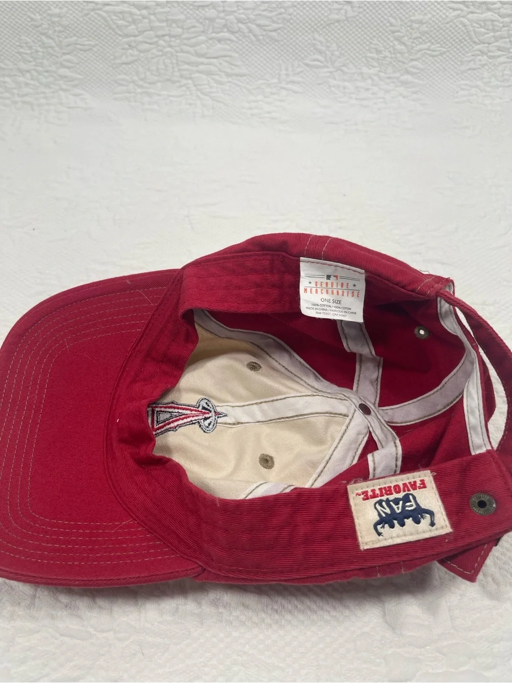 Los Angeles Angels Two-Tone Kids Baseball Cap - Red & Cream